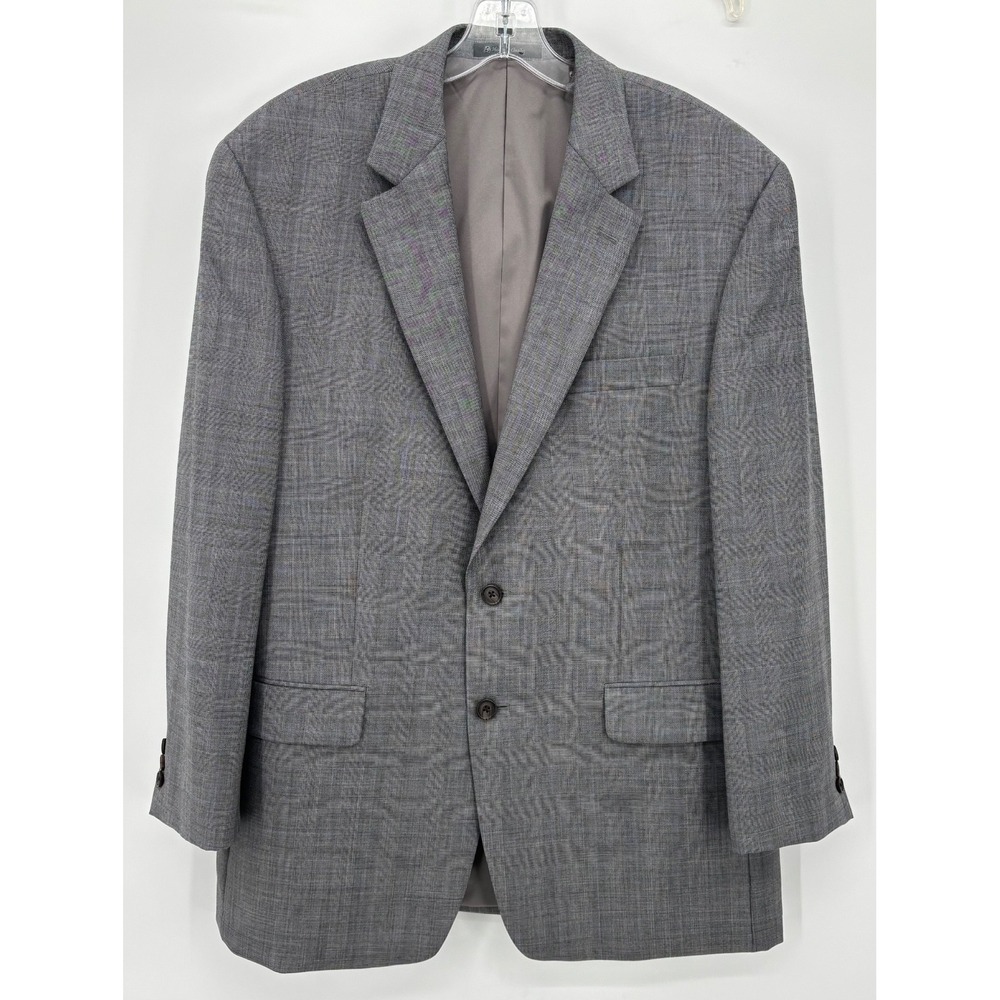 Lauren Ralph Lauren Wool Blazer Sport Coat 42R Gray Plaid Classic Fit‎ Jacket